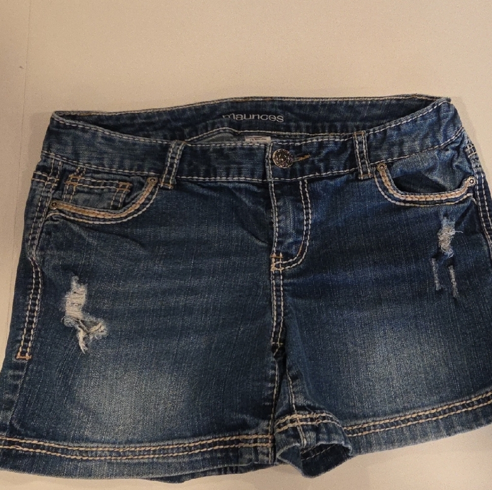 Maurices Dark Blue Jean Shorts Size 5/6